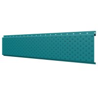 Софит, линеарная потолочно-стеновая панель с ПЕРФОРАЦИЕЙ для вентиляции RAL5021 Морская Волна