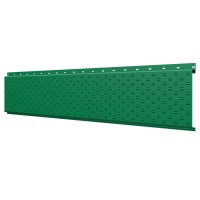Софит, линеарная потолочно-стеновая панель с ПЕРФОРАЦИЕЙ для вентиляции RAL6029 Зеленая Мята
