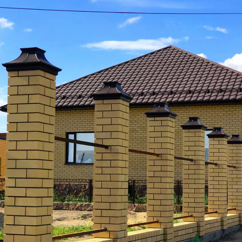 Фото 1 колпак Monblan Premium Коричневый для столбов забора