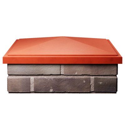 Колпак БонаМоно Красный на столб 2х2 кирпича фото 1