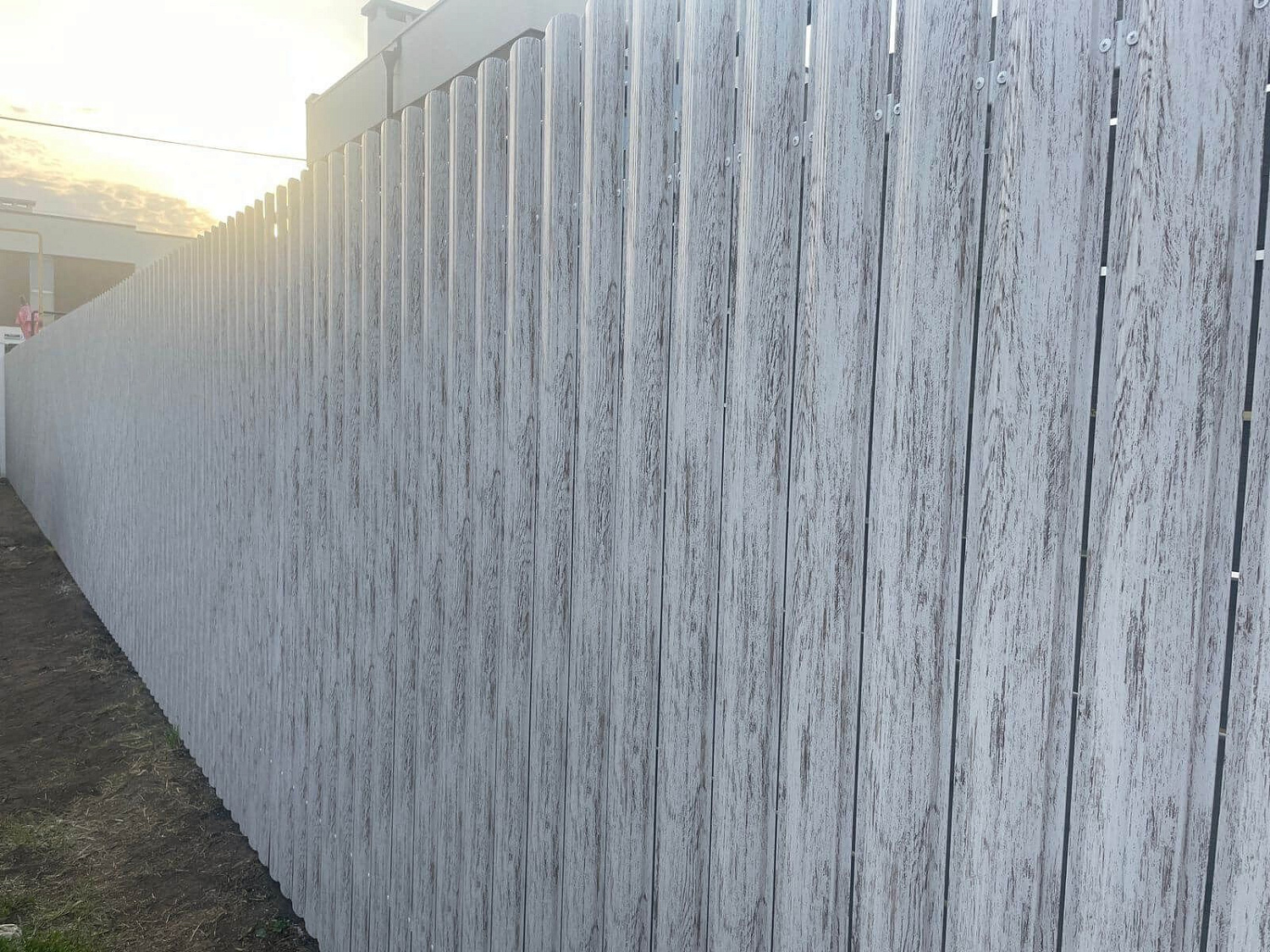 Ламели еврожалюзи и штакетник фигурный 110мм. 32м Беленый Дуб Printech