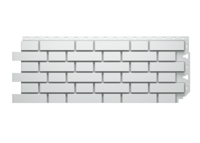 Фасадная панель Деке кирпич гладкий FLEMISH Белый 0.46м2 панель
