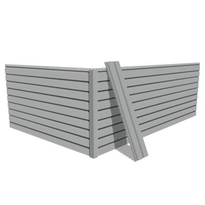 Фото сайдинга металлического (металлосайдинга) Корабельная доска RAL9006 Серебро для фасада дома